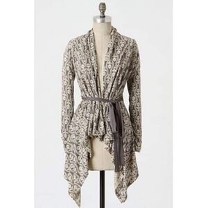 Anthropologie Field of Flowers Encased Vines Cardigan